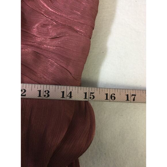 LULU'S SZ L Playful Delight Rusty Rose Bow-Front Long Sleeve Mini Dress B68 - Picture 5 of 7